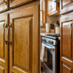 Before vs After Degreasing Kitchen Cabinets Result