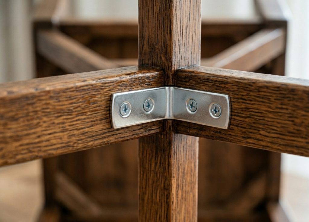Fix Wobbly Wooden Chair: 5 Proven Methods for Loose Joints 6 Applying two-part epoxy filler into a drilled hole on a wooden chair leg for stripped joint repair