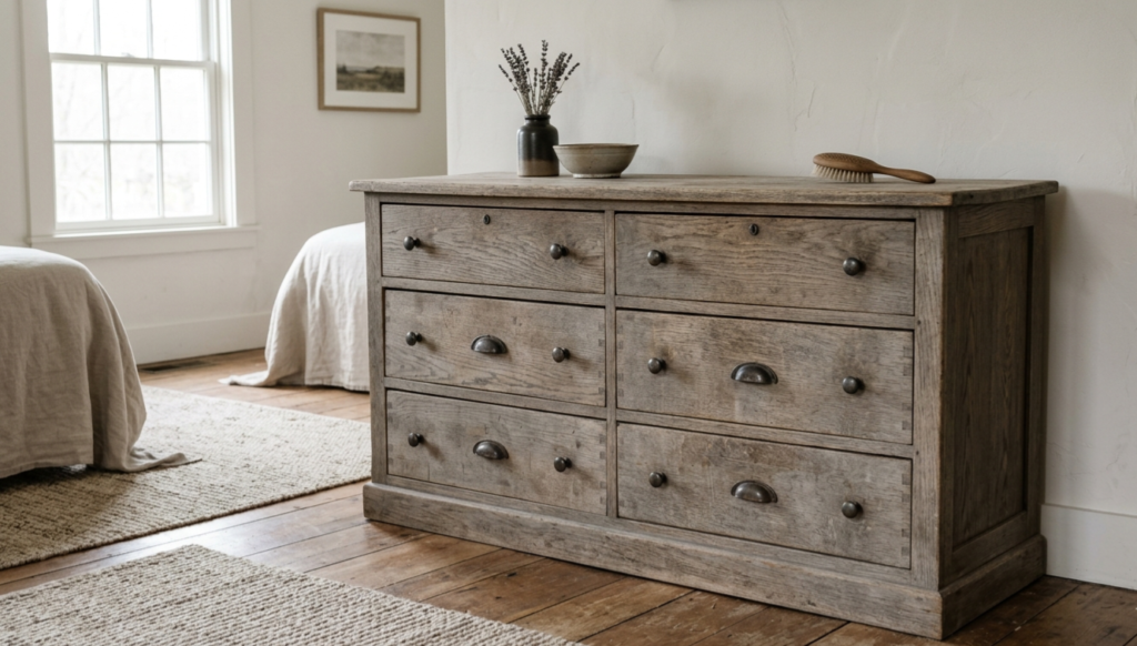 How to restore dry wood furniture - dry oak dresser before oiling