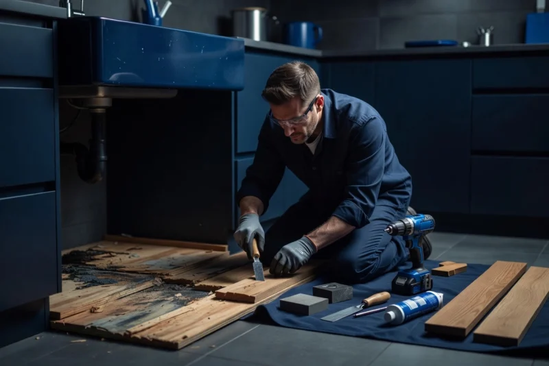 How to Fix Water-Damaged Wood Under Your Kitchen Sink