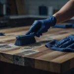 how to strip stain from wood with orbital sander